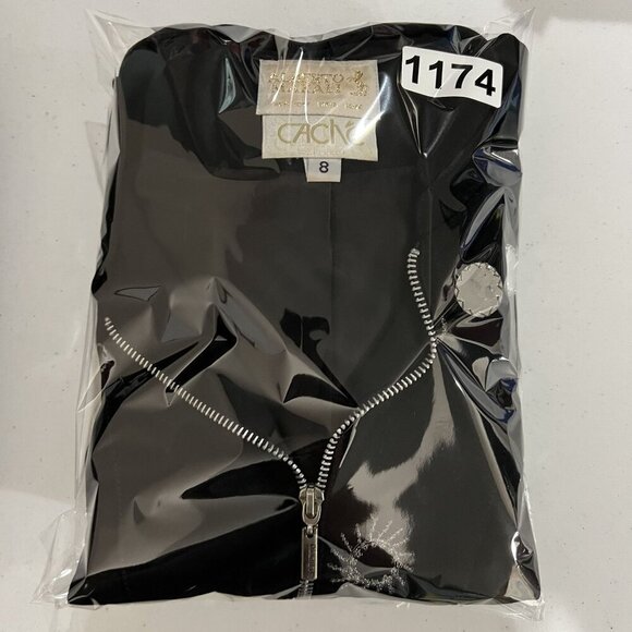 Alberto Makali Caché 8 / M Black Evening Blazer Silver Sunburst Star Embroidery - Picture 13 of 13